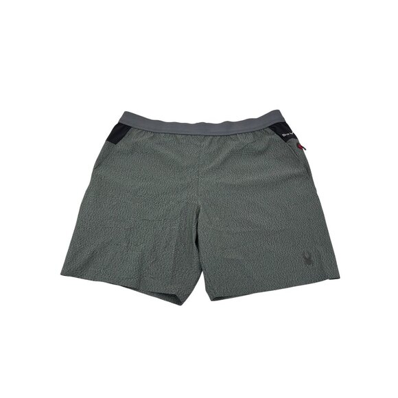 Spyder Mens Active Shorts XXL Gray/Black Polyester Spandex Lightweight Breathabl - Picture 1 of 5